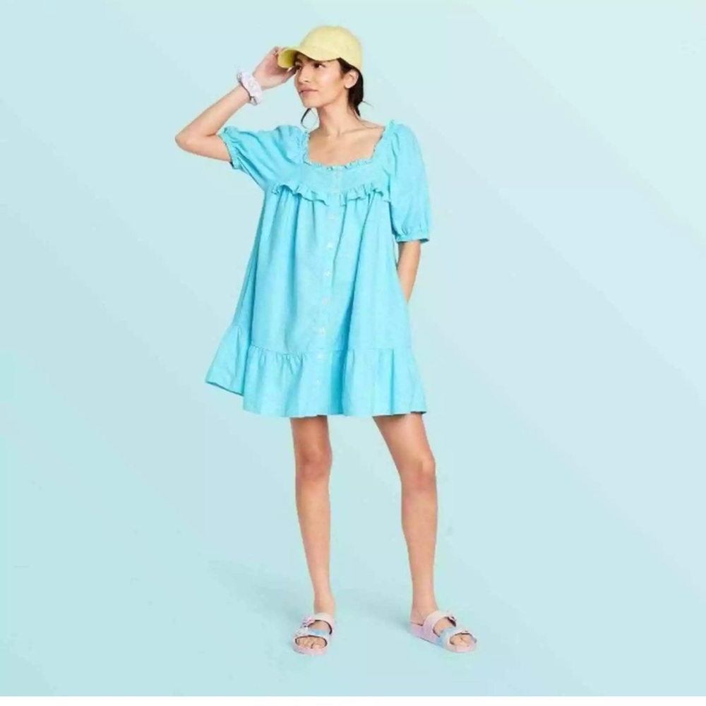 Stoney Clover for Target blue ruffle mini dress